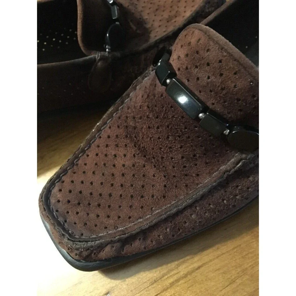 Stuart Weitzman Women's Shoes Brown Suede Perforated Shoes Size 7